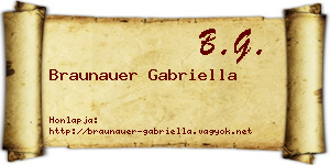 Braunauer Gabriella névjegykártya